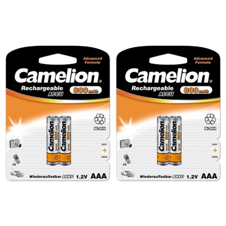 4st Camelion laddningsbara batterier AAA NiMH 800mAh laddningsbart