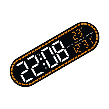 Modern Geometrisk Digital Klocka Inklusive Temperaturvisning