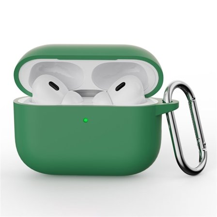 Til AirPods Pro 3 Silikone Etui Integreret Bluetooth Høretelefon Cover med Krog - Pine Needle