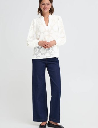 Fransa Frrhinestone Bl 1 - Cream - S