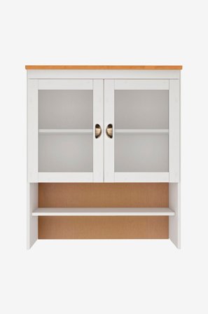Loft24 - Opbevaringsskab Oslo 2 glaslåger - Hvid - Skabe - Fra Homeroom