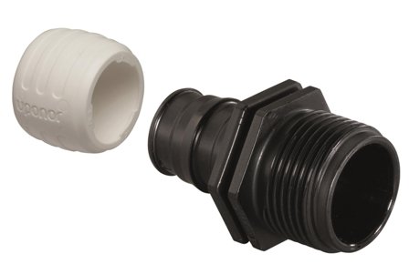 Uponor 1880240 Kobling rett, utvendig gjenge 25 x 25 mm, Installasjon