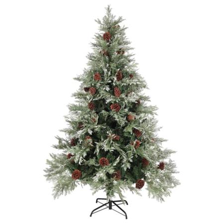 Vidaxl Plastgran Och Kottar Grön Och Vit 150 Cm Pvc&pe