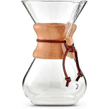 Pour-Over Kaffetrakter i Glass - Classic Series - Eksklusiv Emballasje