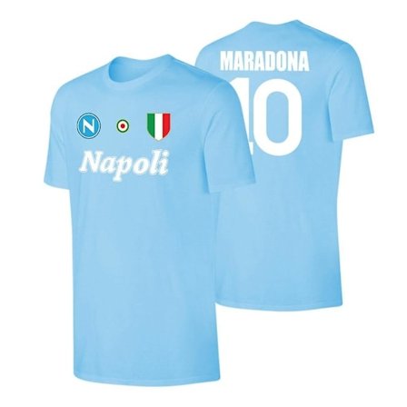 Napoli 'Vintage 86/87' t-shirt MARADONA - Ljusblå Blå S