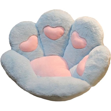 Söt sittdyna, katt tass stolsdyna, skrivbordsstol dyna, stolsdyna för kontorsstolar 31,5 × 27,56 tum (blå)