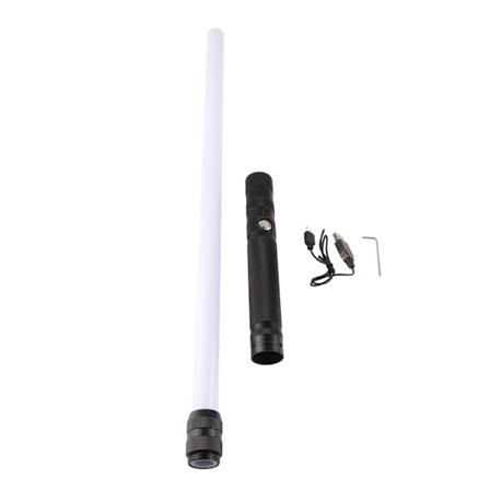 2 kpl RGB 2 in 1 7/10 väriä vaihtavaa valomiekkaa Ladattava laajennettava metallivalomiekka äänellä Cosplay-lelu Lapset Lahjat