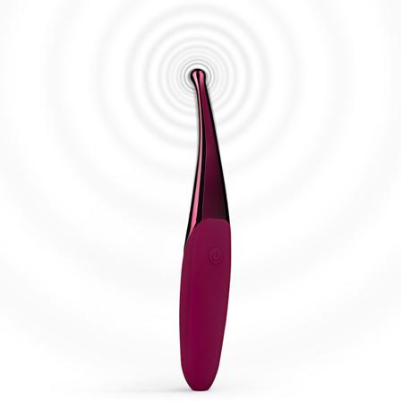 Senzi Pinpoint Vibrator - Deep Pink/Purple - Vuxen.se - Air pressure stimulator, klitoris vibratorer, dildoer, lystkugler, magic wand & æg.