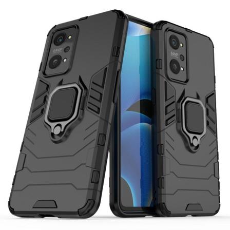 Realme GT Neo 2 sormirengasten tukijalka hybridikotelo Black