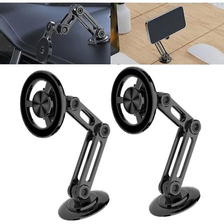 Universell 360 Pro magnetisk sugetelefonholder til bil, 2 stk dashbord frontrute magnetisk biltelefonholderfeste med justerbar arm