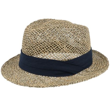 Seeberger - Beige trilby Hatt - Seegras Natural/Black Trilby @ Hatstore