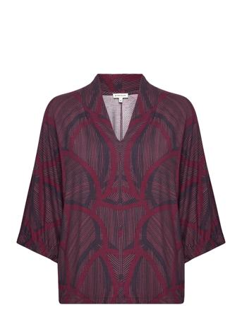 T-Shirt Batw Bluse Langermet Lilla Tom Tailor*Betinget Tilbud
