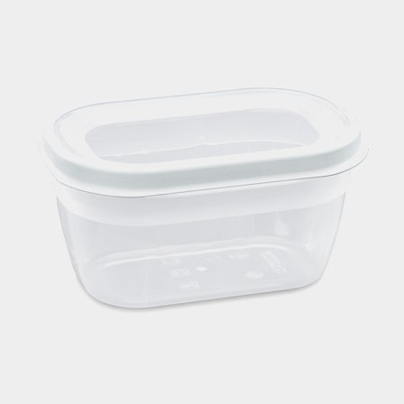 Matlåda Nordiska Plast Cook It, transparent/vit, 500 ml