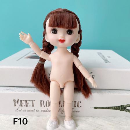 16-17 Cm Flickdocka 1/8 Movable Ed Nude Body Ob11 Accessoarer Gir