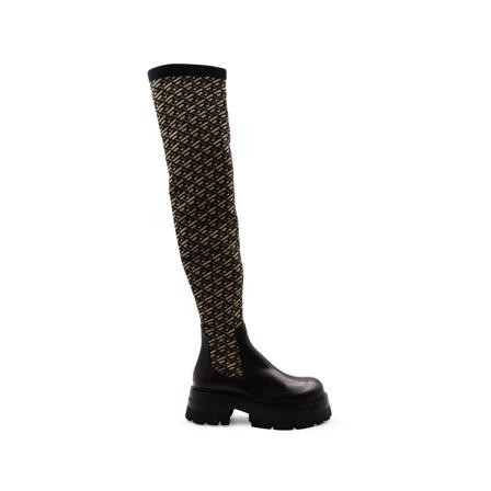 Versace, Over-knee Boots Zielony, Kobieta, Rozmiar: 37 EU