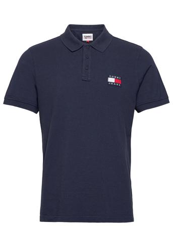 Tjm Tommy Badge Lightweight Polo Blue Tommy Jeans