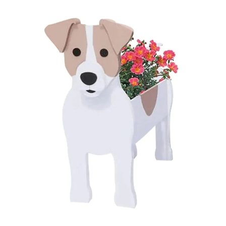 Haveplanter i form af en sød hund - Samoyed Labrador Shepherd hundevase - PVC-potter til hjemmet og haven