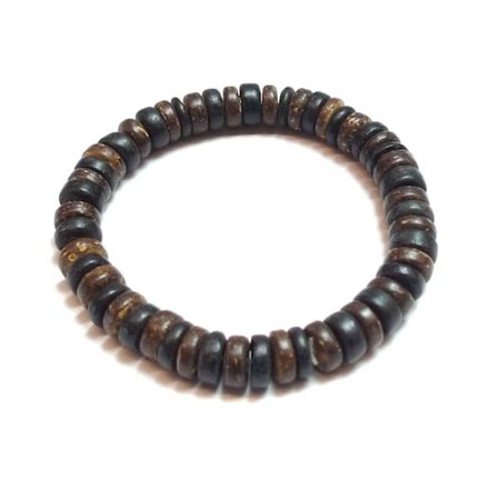 Armband av cocopärlor Elastiskt