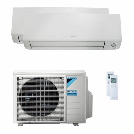 Condizionatore Daikin Perfera All Seasons dual split 7000+12000 BTU inverter A++ wifi unità esterna 4 kW