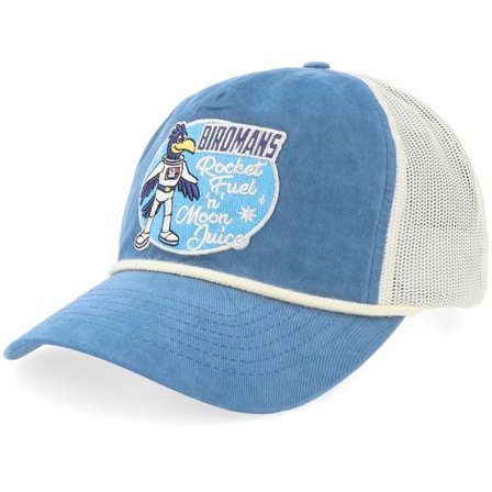 Iconic - Blå trucker Keps - Birdmans Rocket Fuel Retro 939 Blue/Sand/Cream A-Frame Trucker @ Hatstore