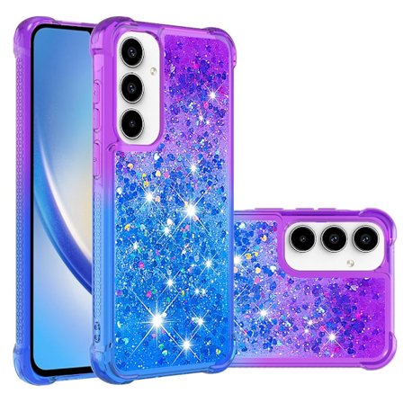 SKALO Samsung A56 5G Kviksand Glitter Cover - Lilla-Blå