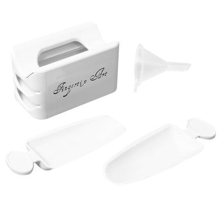 Bærbar Dip Genbrugsbakke Negleværktøjer Dobbeltlags Praktisk