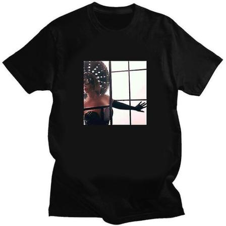 Klassisk Beyoncé renässans T-shirt sommar damdesigner black5 2XL