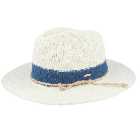 Barts - Ponui Hat Blue Fedora Fedora White Hat - @ Hatstore