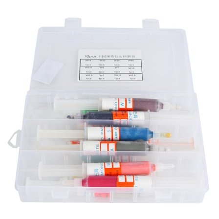 12 st Polermedel Pasta Oljeharts Vax Diamantslipmedel Förvaringslåda