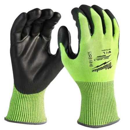 Milwaukee 4932479926 Viiltosuojakäsine PU-upotettu, CL4/D, Hi-Vis S/7, Vaatteet