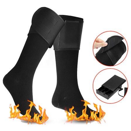 Winter Warm Heated Socks Battery type Electric Heating Leg Warmer Feet Thermal