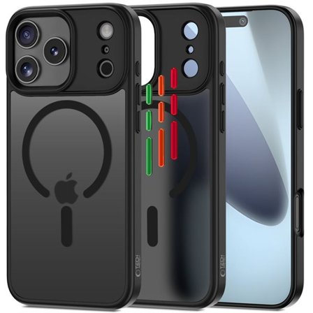 Tech-Protect MagMat XT MagSafe-etui med 4 sæt til iPhone 17 Pro Max - mat sort