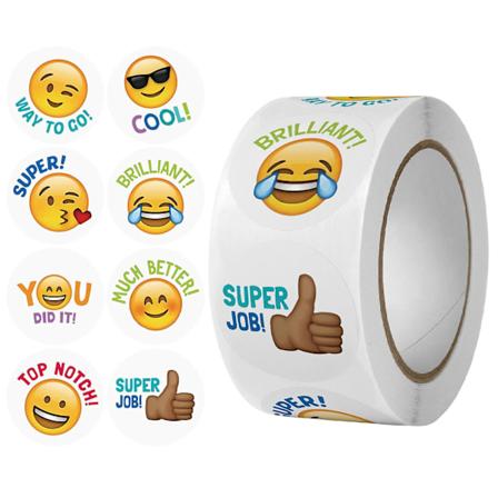 500 st 8 sorters uttryck Smiley Face belöning klistermärken för barn spel leksak etiketter present dekorationer klistermärke