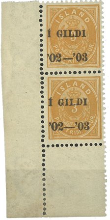 Island - AFA 23B postfrisk parstykke med margen