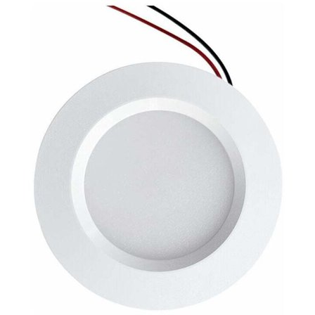 Mini LED Indbygningsspot til Skabe, Borehul 55mm, Diameter 68mm, Kompakt, 3W DC12V, Vandtæt IP54, Badeværelse (Aluminium, Naturhvid 4000K)