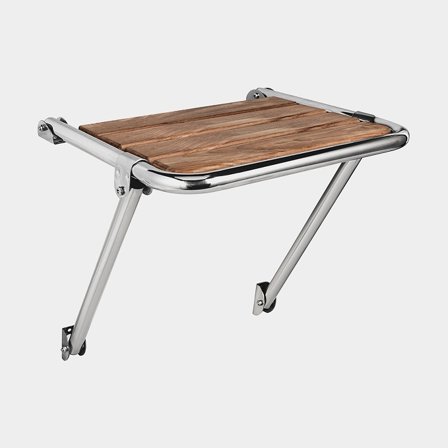 Swim platform / bathing platform boat 1852-Marine, teak & acid-resistant stainless steel, 45 x 39 cm