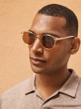 John Henric Men's Champagnerfarbene Sonnenbrille Size Onesize