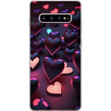 Kompatibelt Mobilskal till Samsung Samsung Galaxy S10+ Midnattshjärtan