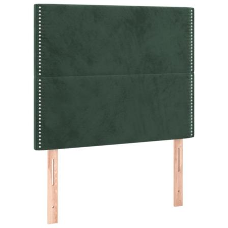 vidaXL Huvudgavlar 2 st mörkgrön 100x5x78/88 cm sammet Grön