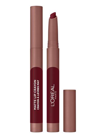 Infaillible Matte Lip Crayon Brulée Everyday 113 Läppstift Smink Röd L'Oréal Paris