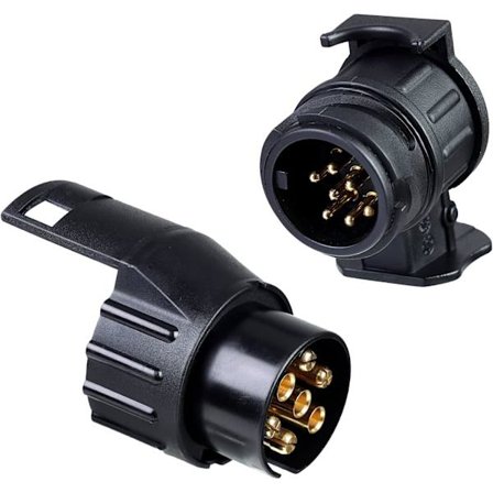 7-polig till 13-polig och 13-polig till 7-polig släpvagnsadapter, släpvagnskontakt adapter, 12V vattentät elektrisk adapterkontakt omvandlare kontakt,