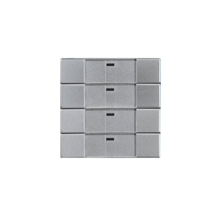 ABB Impressivo 6733-83-500 Tryckknapp 4-polig, trådlös Aluminium, Strömbrytare & vägguttag