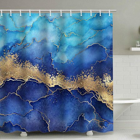 Vattentätt Duschdraperi med Sällsynta Pärlor för Badrum 180x200cm