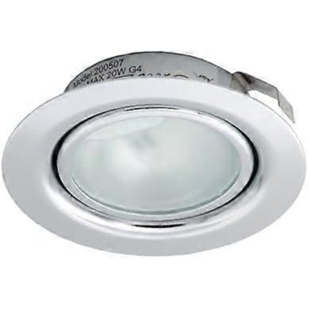 Belysning 12v 20w halogen infälld downlight krom varmvit lågspänning (Driver krävs)