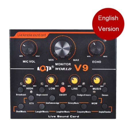 V9 Live Broadcasting Equipment Webcast Entertainment Streamer Sound Card