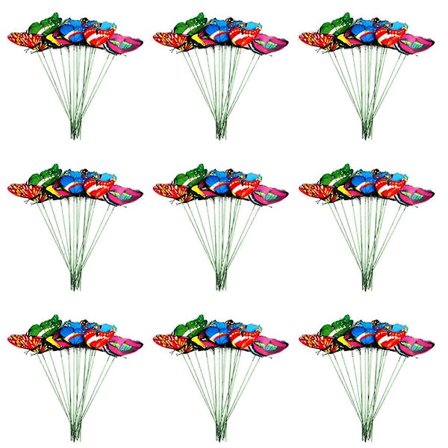 100 st PVC Fjäril Utomhus Trädgård Hantverk Utomhusdekor[D]