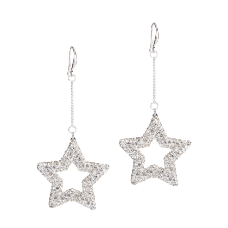 pfgSTOCKHOLM Star Rhine Örhänge Örhängen Dam Silver ONESIZE