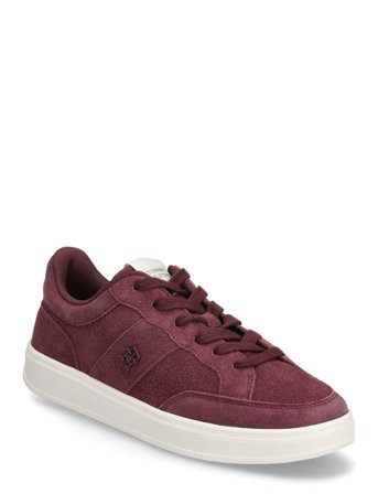 Tommy Hilfiger Th Heritage Court Sneaker Suede - Burgundy - 39