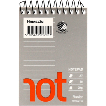 Spiralblokk A7 Linjert*