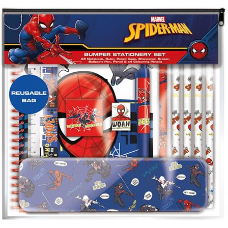 Spider-Man Bumper Stationery Set 23,5 cm x 3 cm x 23,5 cm Multifärg